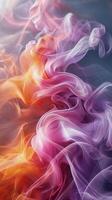 AI generated Purple and Yellow Swirl Painting photo