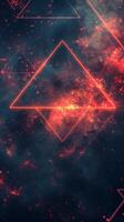 AI generated Cosmic Space Filled With Stars and Triangle photo