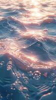 AI generated Close Up of Water With Bubbles photo
