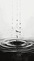 AI generated Single Drop of Water photo