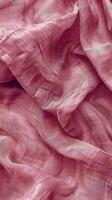 AI generated Close Up of Pink Cloth Texture photo