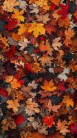 AI generated A Pile of Fallen Leaves on the Ground photo