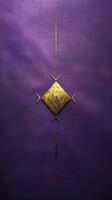 AI generated Purple and Gold Wall With Cross photo