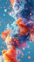 AI generated Colorful Abstract Painting With Various Shapes photo