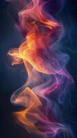 AI generated Close Up of Smoke on Black Background photo