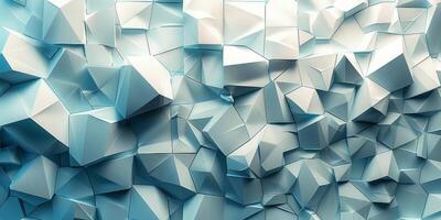 AI generated Abstract Blue Background With Small Triangles photo