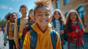 AI generated Group of Young Girls Standing Together photo