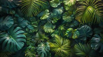 Green Leaves Adorning a Wall photo