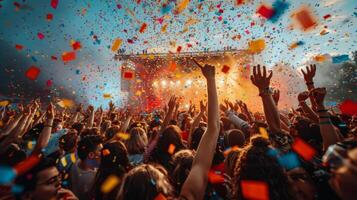 Massive Crowd of People at Concert photo