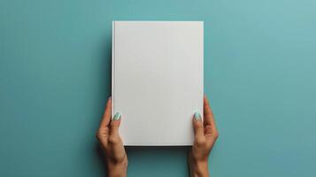 Woman Holding White Sheet of Paper photo