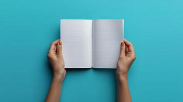 Person Holding Open Book photo