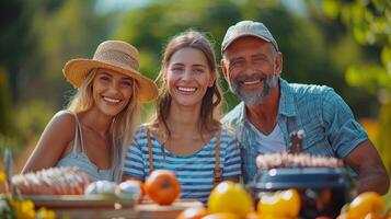 Group of People Smiling for Camera photo