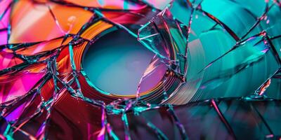 AI generated Explore the versatility and utility of digital media with this colorful array of compact discs photo