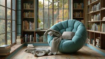 Room Filled With Books and Furniture photo