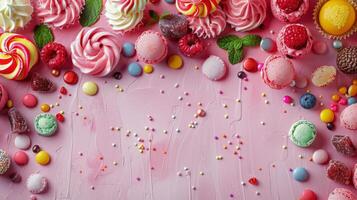 Assorted Candies and Lollipops on a Table photo