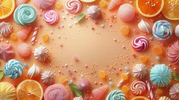 Assorted Candies and Lollipops on a Table photo