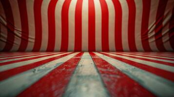 Red and White Striped Room With Light photo