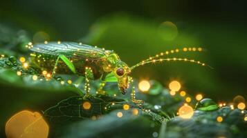 Close Up of Bug With Glowing Eyes photo