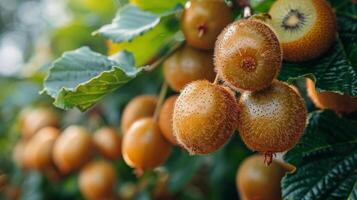 Cluster of Fruit Hanging From Tree Branches photo