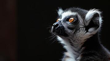 cerca arriba de pequeño animal en negro antecedentes foto