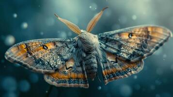 Moth Perched on Branch photo