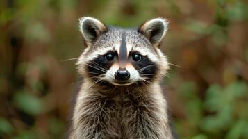 Raccoon Sitting on Tree Branch photo