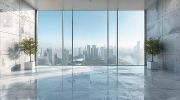 City View From Empty Room photo