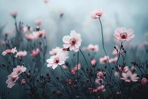 AI generated Ethereal Floral Mist photo