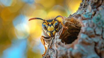 Bug Hotel Attached to Blue Wooden Wall photo