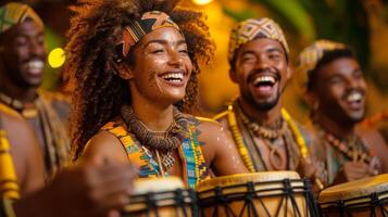 Group of People Playing Drums photo