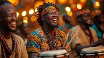 Group of People Playing Drums photo