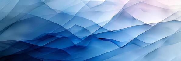 AI generated Abstract Blue Geometric Waves Background photo