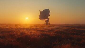 Satellite Dish in Desert photo