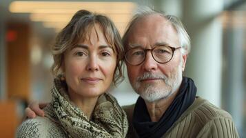 Man and Woman Standing Together photo