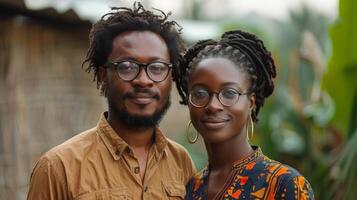 Man and Woman Standing Together photo