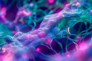 Abstract Neural Network Synapse Visualization in Vivid Colors photo