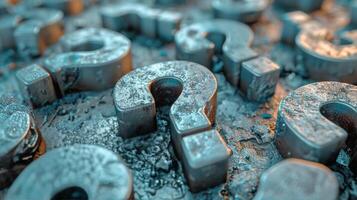 Close-Up of Metal Letters on a Table photo