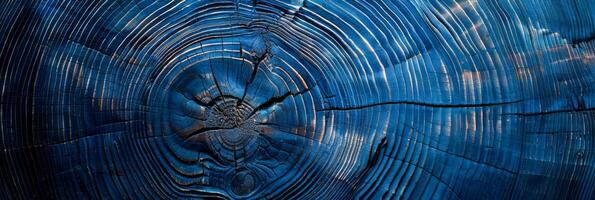 majestuoso azul anillos de un árbol maletero en de la naturaleza arte foto