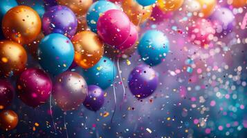 Floating Balloons in the Air photo