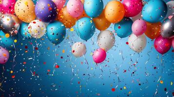 A Bunch of Balloons Floating in the Air photo