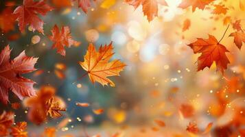 Swirling Leaves in the Air photo