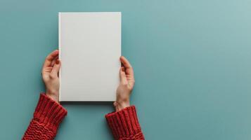 Person Holding Open Book photo