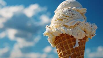 A Scoop of Ice Cream on a Cone photo