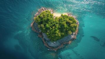 Heart-Shaped Island in the Ocean photo