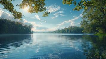 Large Body of Water With Trees in Background photo