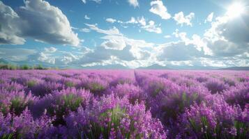Person Standing in Lavender Field photo