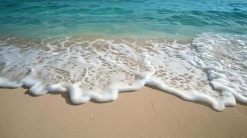 Close Up of a Wave Breaking on a Beach photo