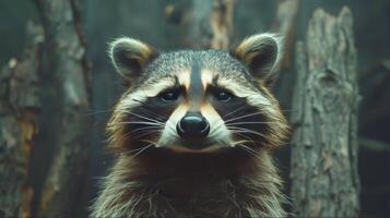 Curious Raccoon Observing the Camera photo