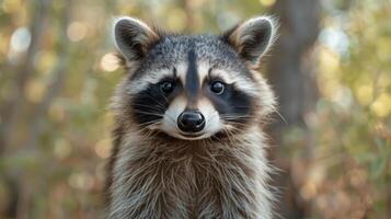 Raccoon Sitting on Tree Branch photo