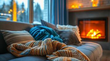 Living Room Filled With Furniture and Lit Candles photo